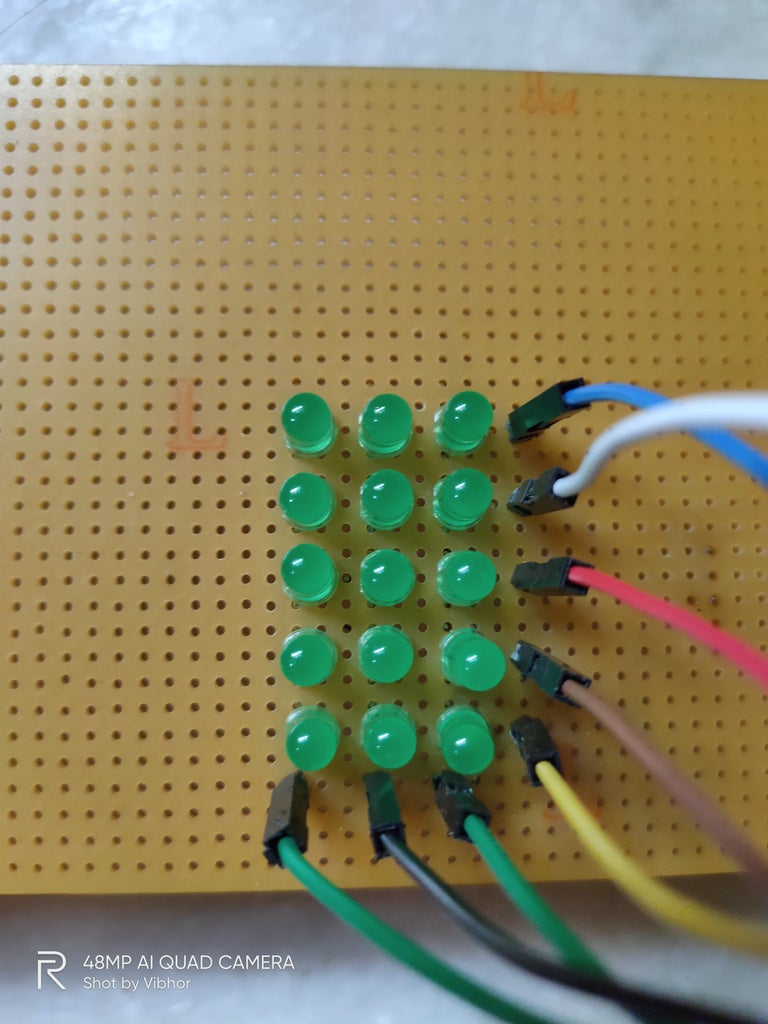 5X3 MATRIX DISPLAY USING LEDs AND CONTROL IT USING ARDUINO : 3 Steps ...