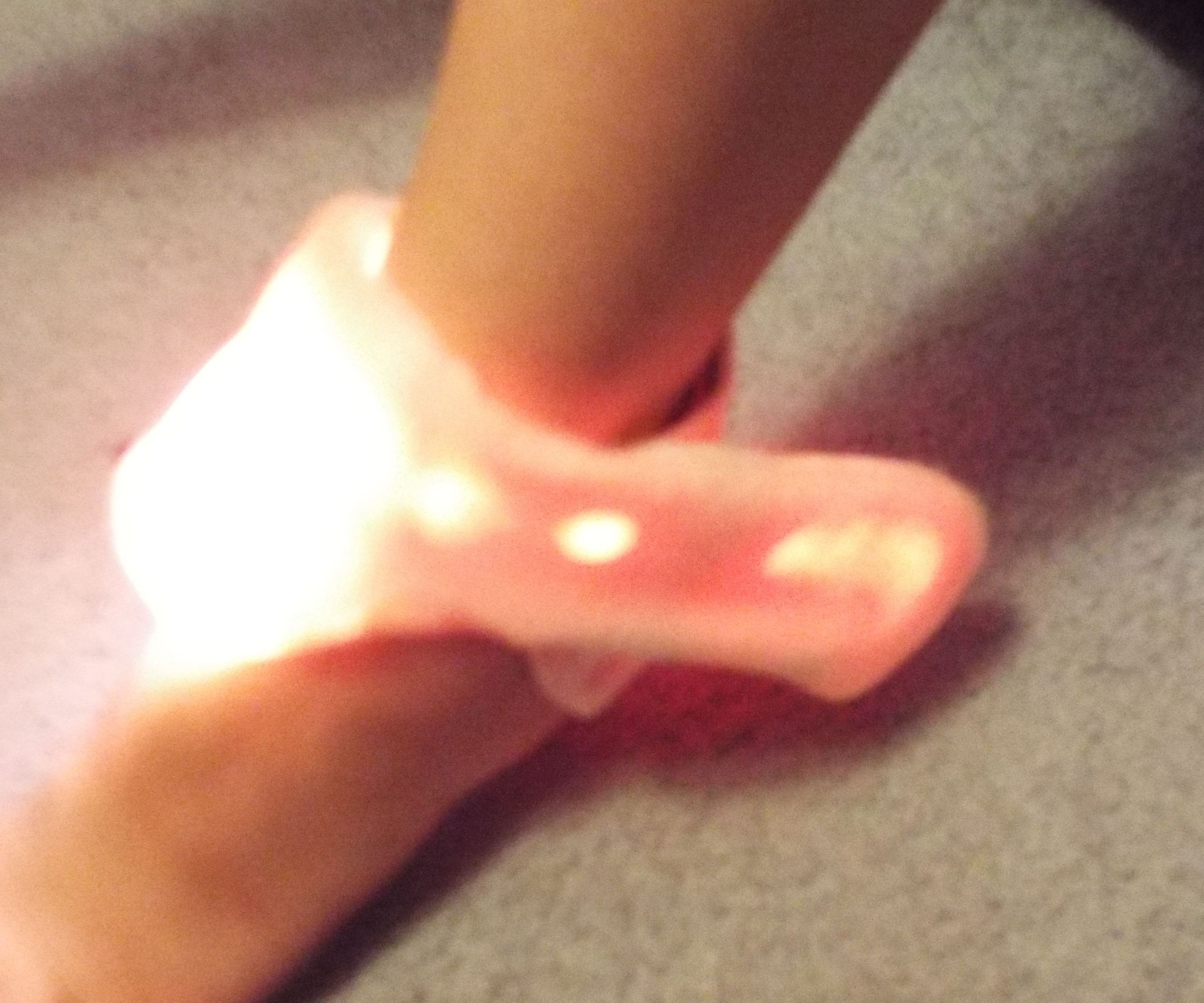 Neopixel Pink Ribbon Wearable Winged Feet