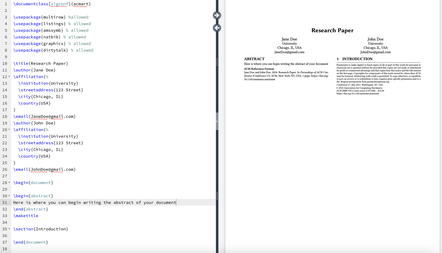 Formatting a Research Paper Using LaTeX in Overleaf : 9 Steps ...