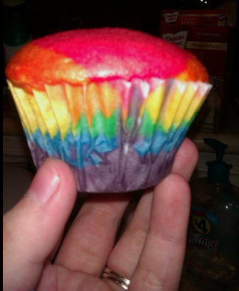 My Rainbow Cuppy Cakes :D