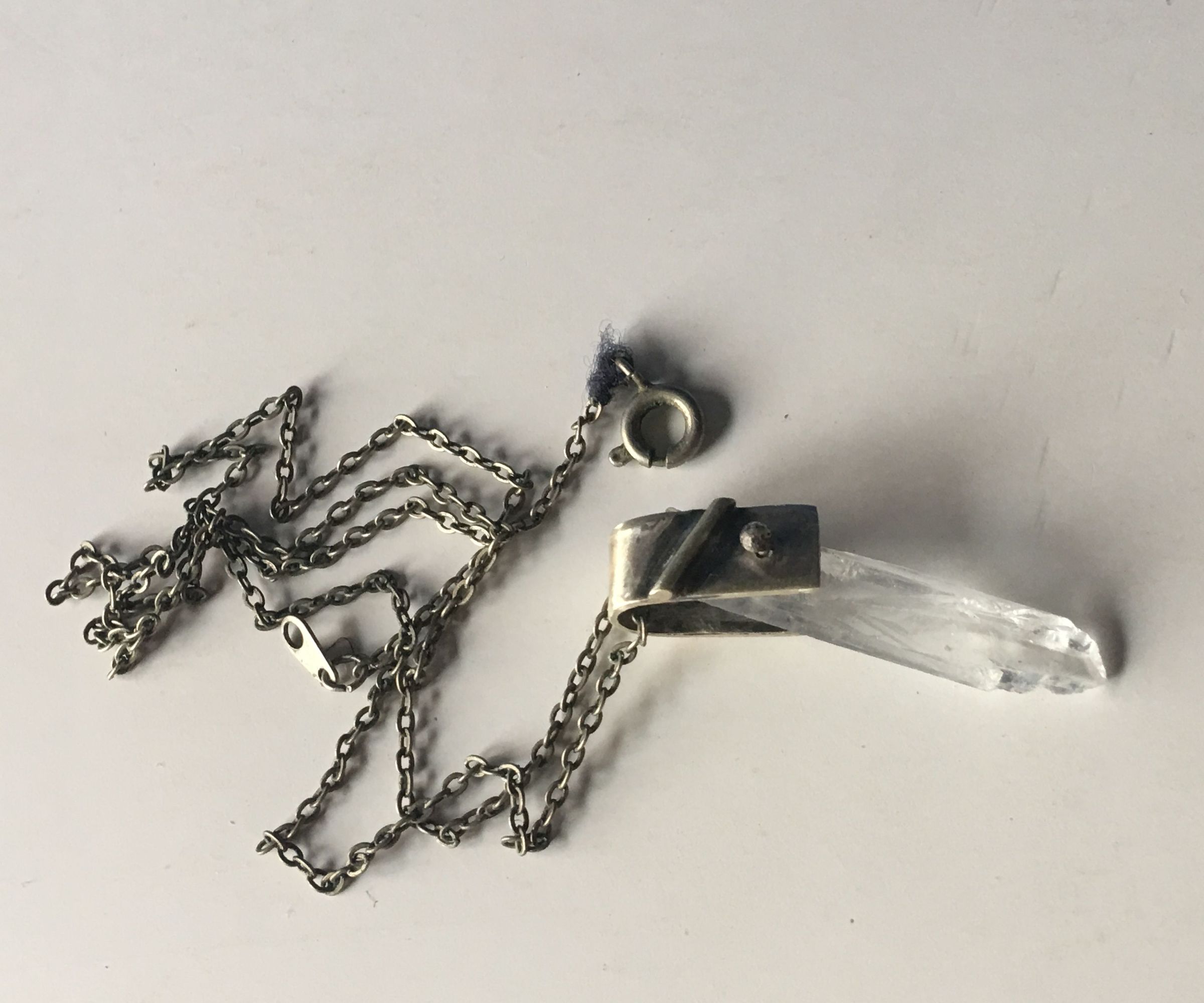 Sterling Silver and Crystal Pendent