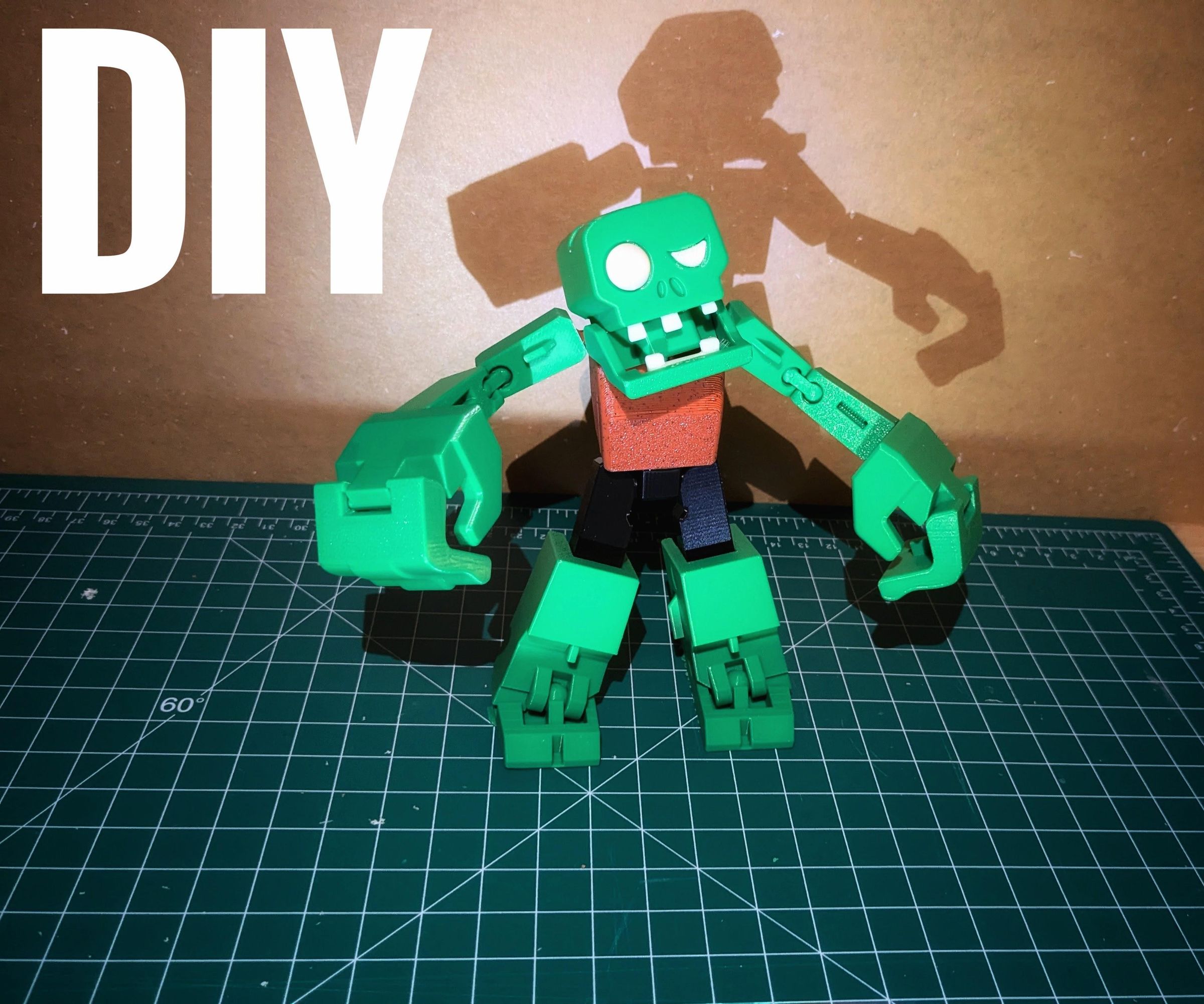 DIY Transformable Zombieman: a 3D Printed Terror for Halloween Night