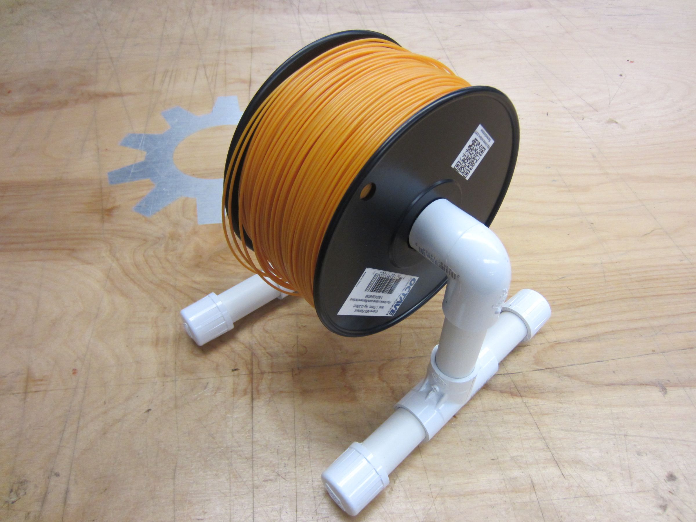 Low Cost 3D Printer Filament Spool Stand