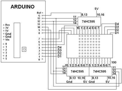 Arduino Powered Three Color 8x8 Led Array