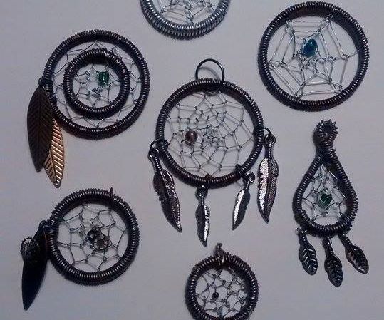 Wire Wrapped Dreamcatcher Pendant