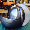 Spun Steel and Waterjet Cut Sculpture