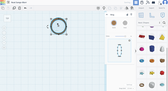 Trying Out the Final Earring Shape on Tinker Cad