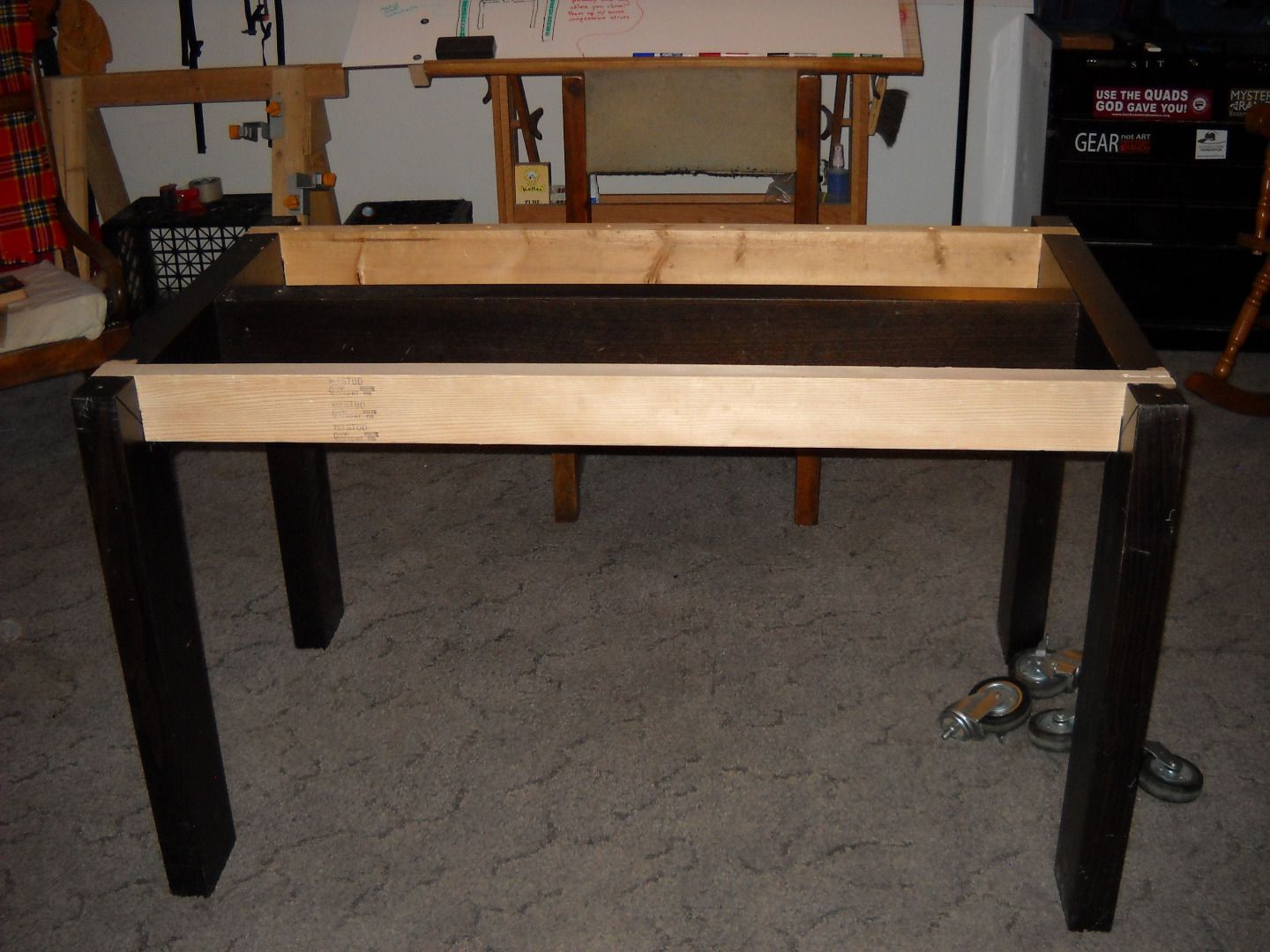 Workframe From a Kitchen Table Frame the Workbench Built Around What's NOT There! 5 Steps