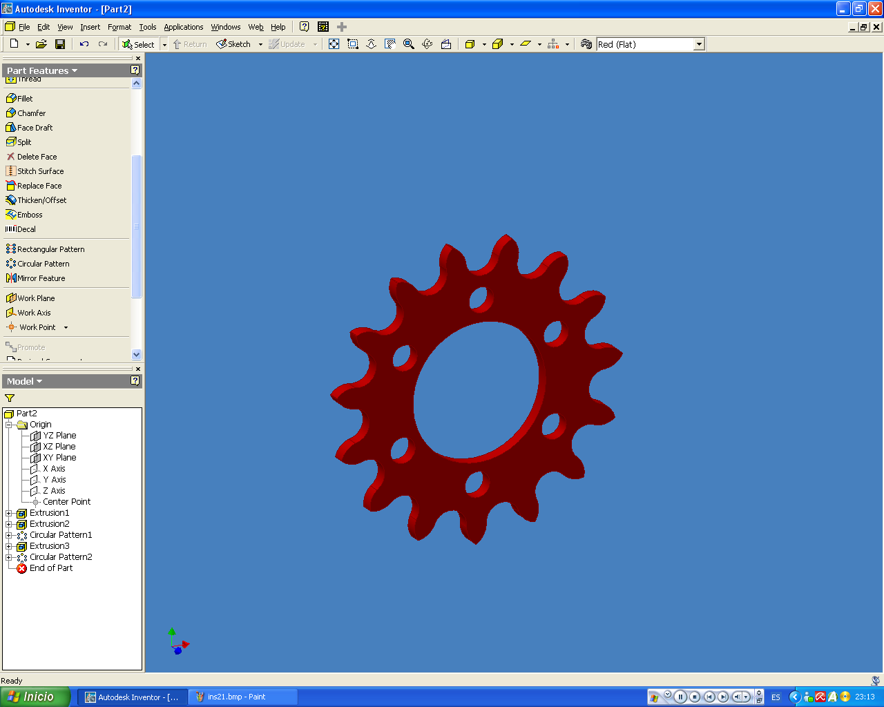 How to Draw a Sprocket in Autodesk Inventor 7