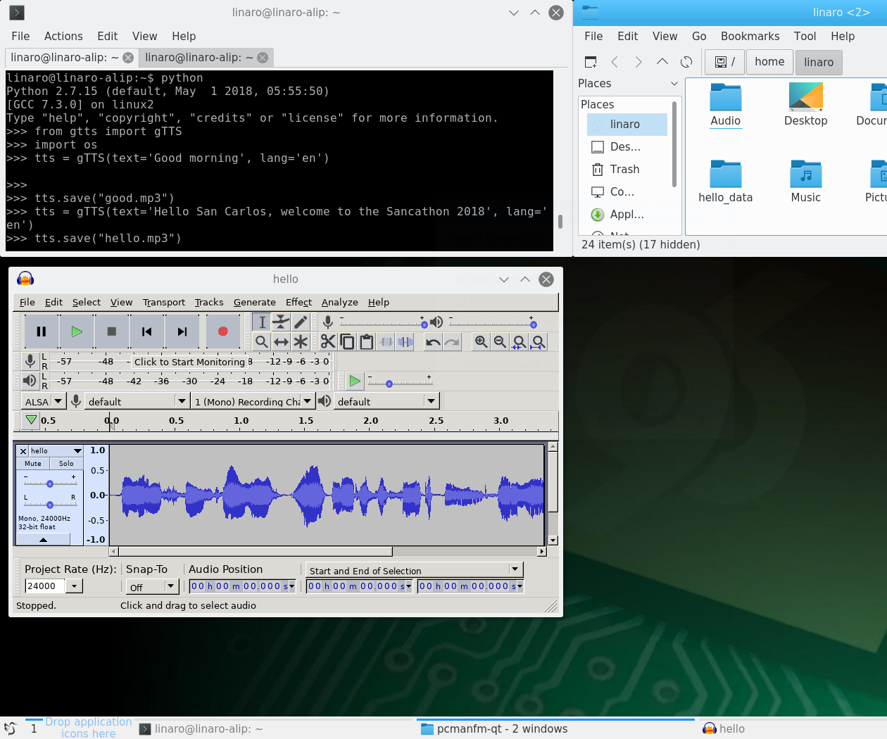 Speech Synthesis at Dragonboard 410c