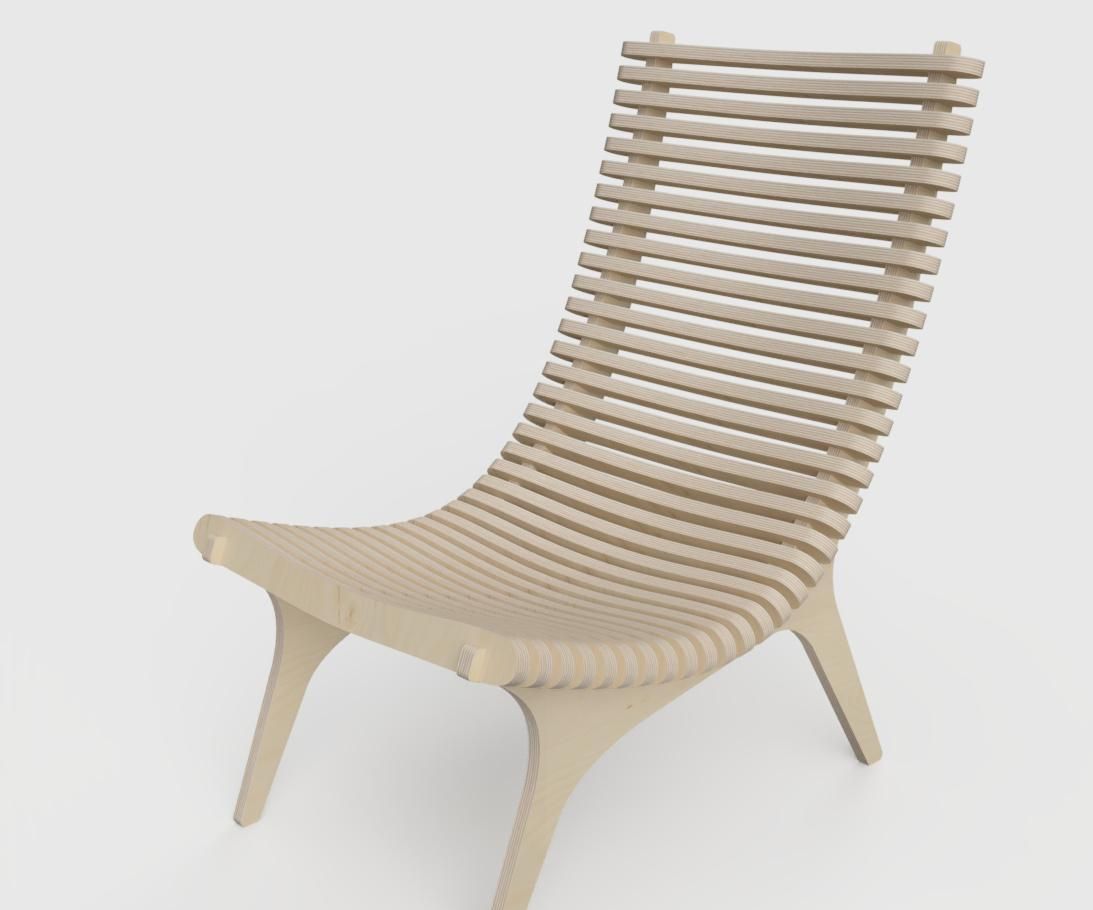 Curvy Plywood Chair CNC