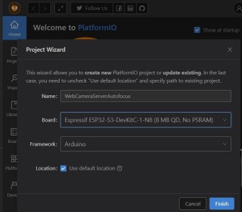 Create Our Platformio Project, and Modify the Platformio.ini File to Use PSRAM