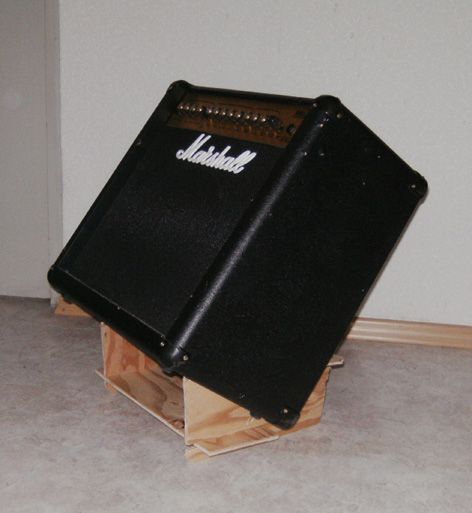 Guitar Amp Tilt Stand - Easy As Lincoln Logs - Small, Portable, Simple, Stable, Cheap or Free.