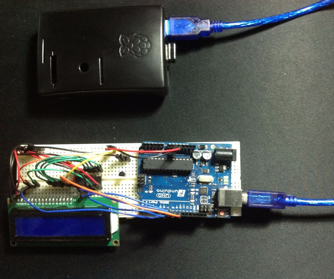 Raspberry Pi + Arduino Serial With LCD Screen