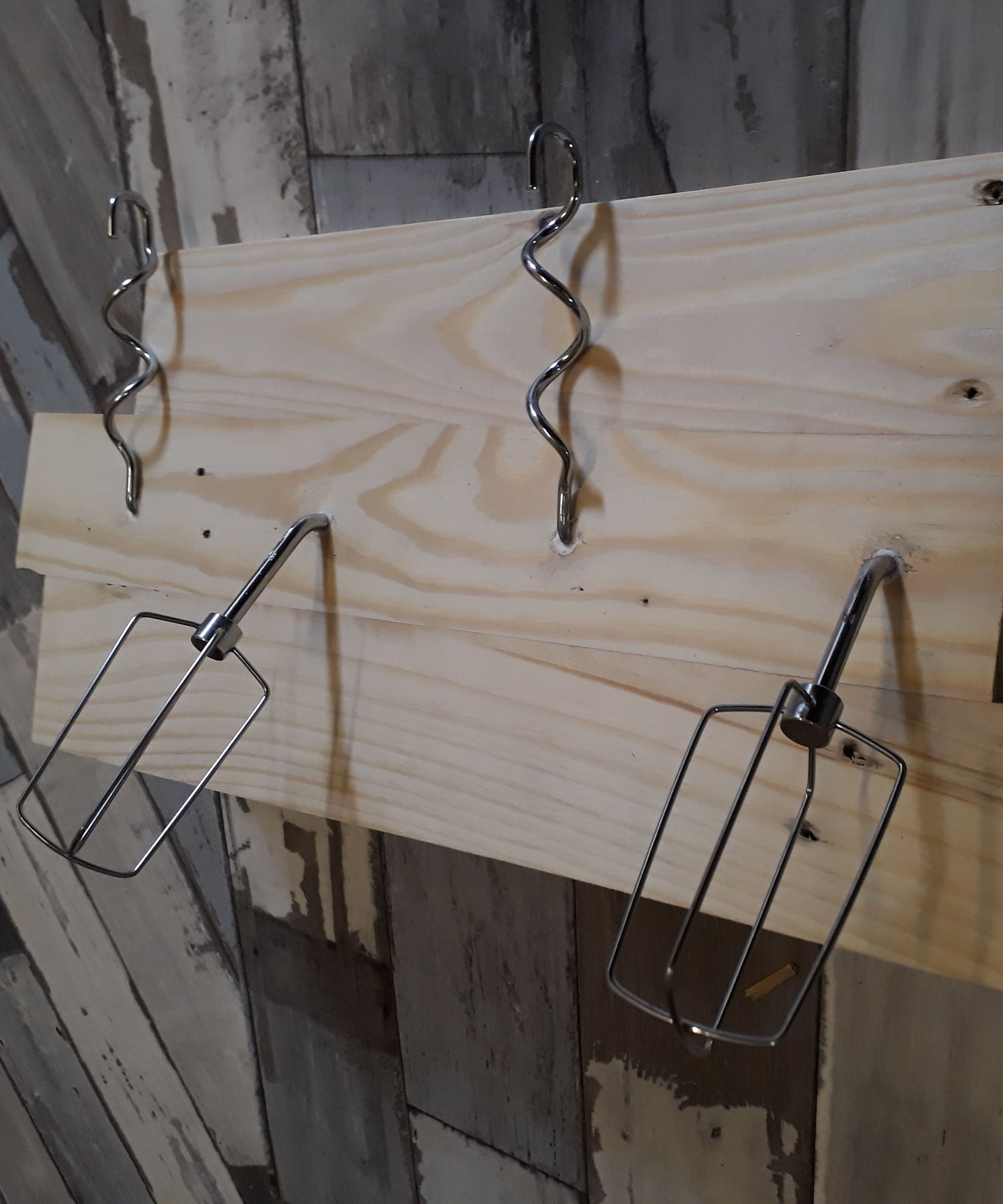 Kitchen Peg With Pallet and Electric Whisk Remains