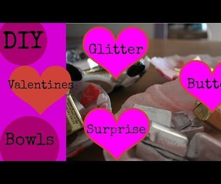 DIY Valentine's Glitter Button Bowl