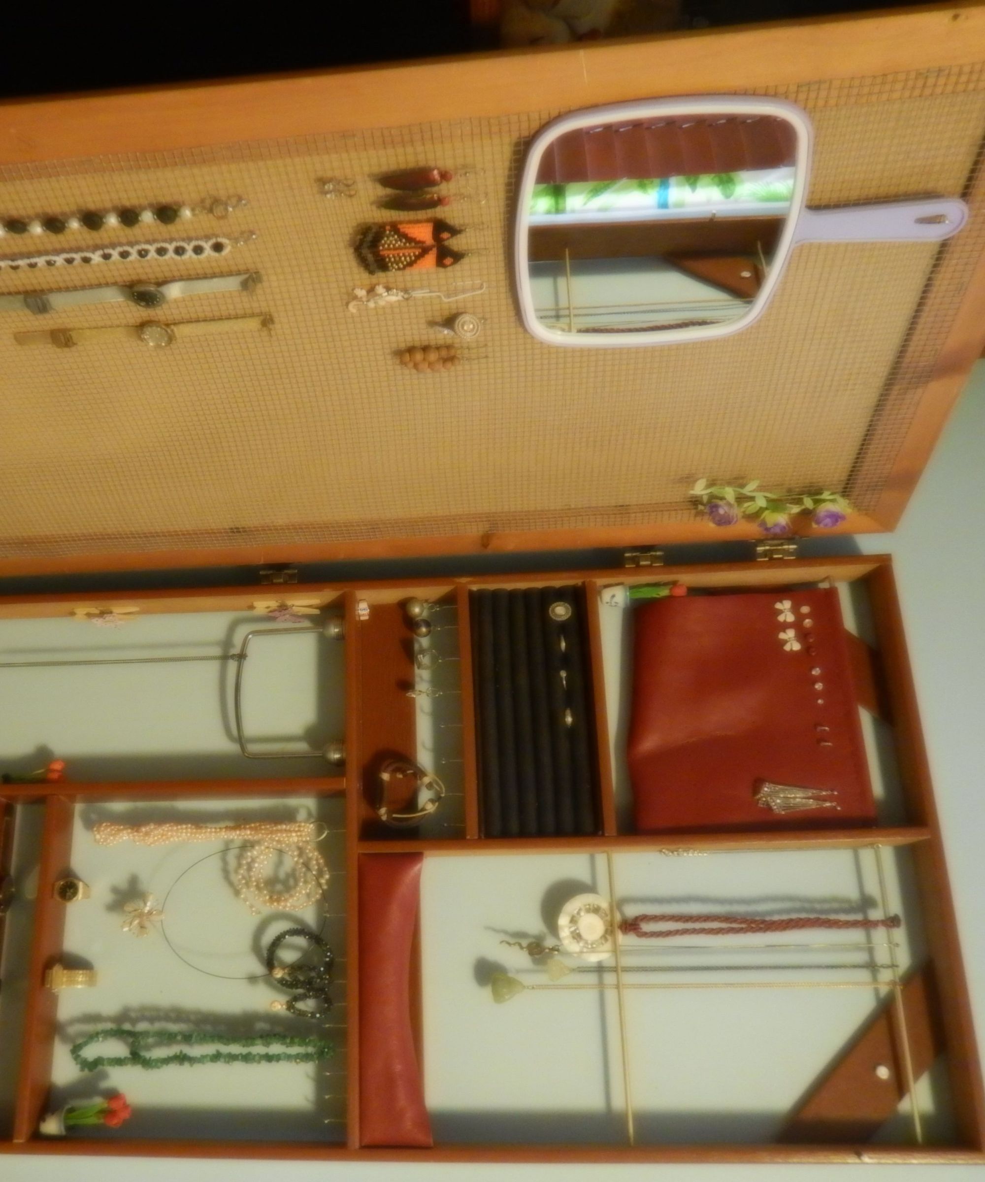 DIY Jewelry Cabinet Behind Mirror