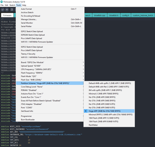 Switch the Partition Scheme to the "Huge APP (3MB No OTA/1MB SPIFFS)"