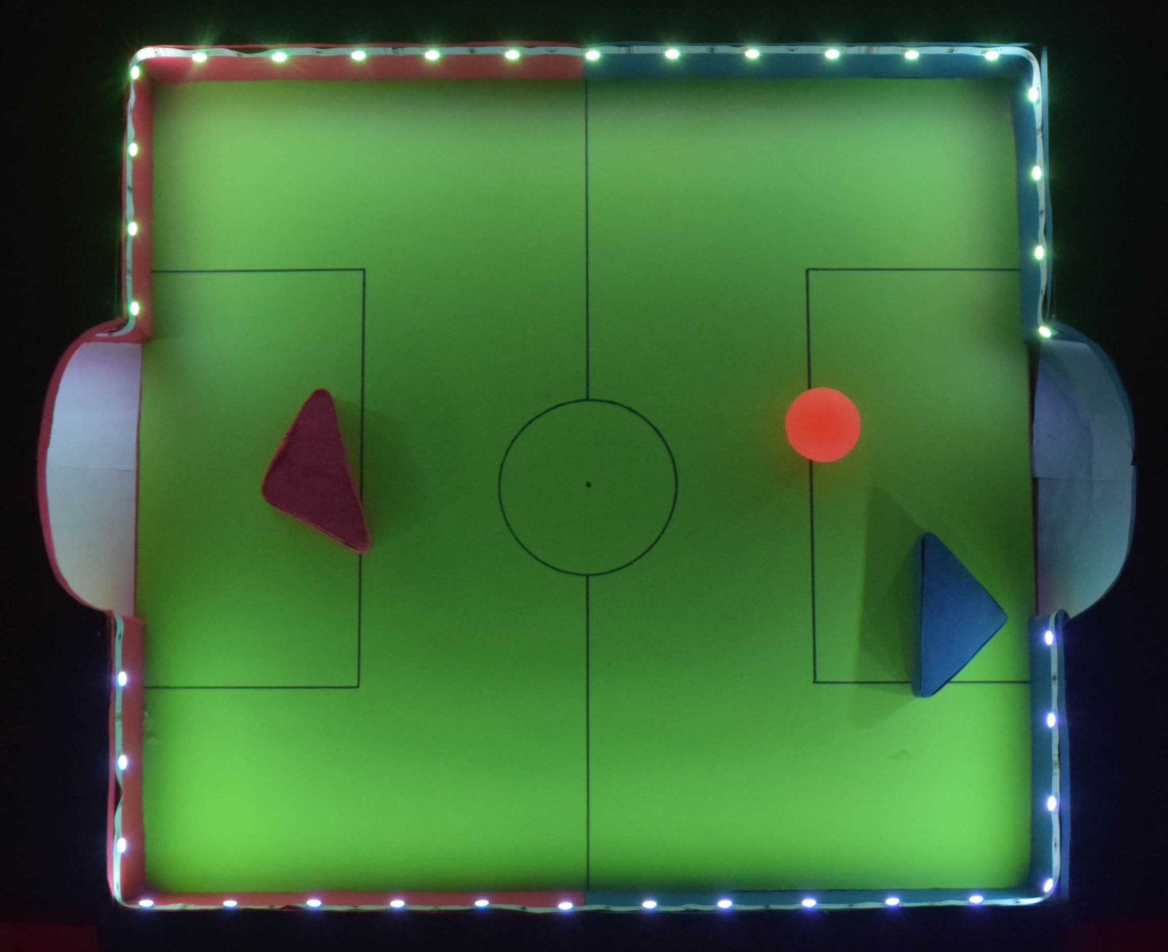 DIY Table Hockey With Cardboard, RGB Lights and Sensors 11