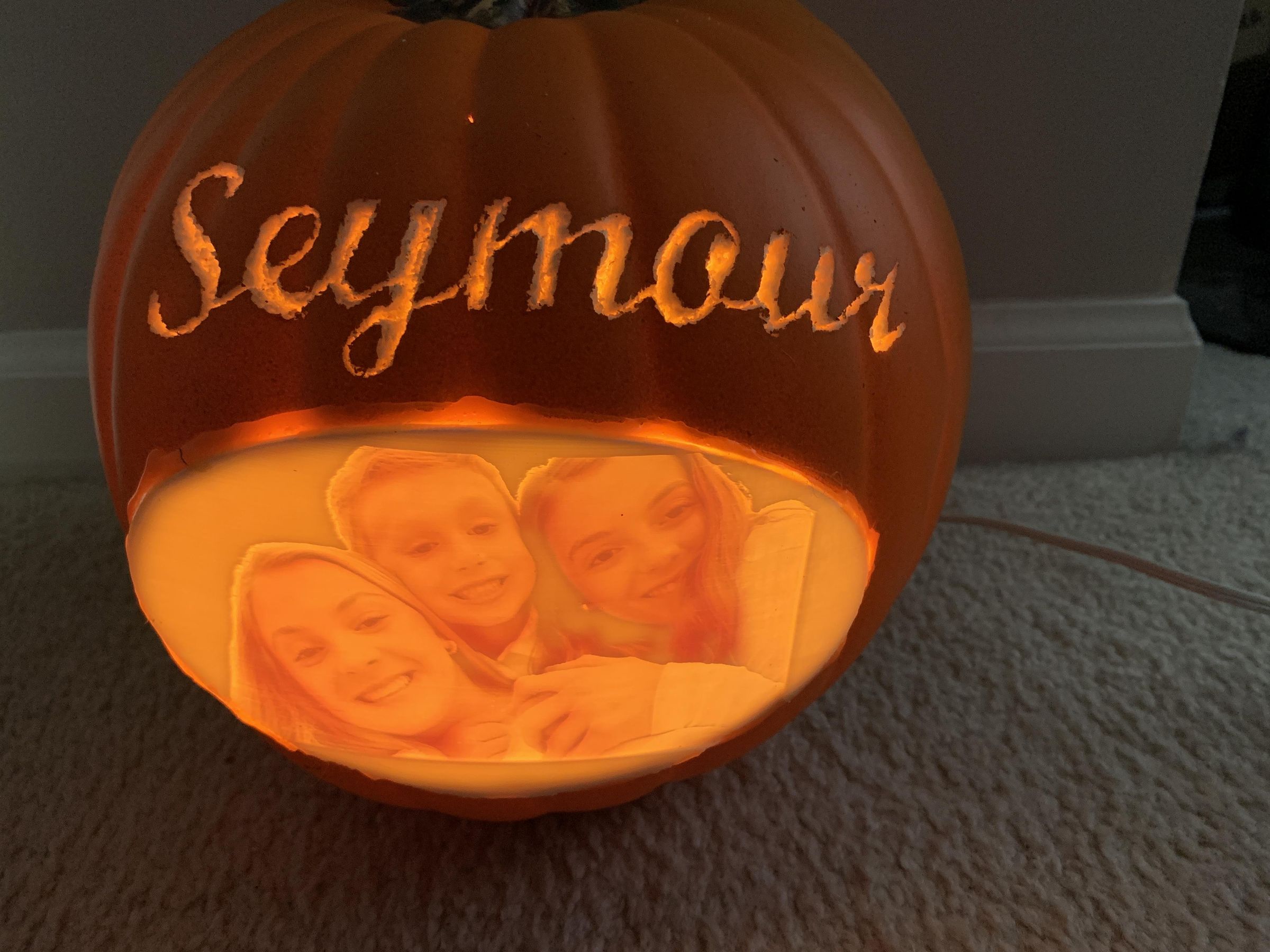 3D Printed Lithophane in Foam Jack O' Lantern 10 Steps (with Pictures