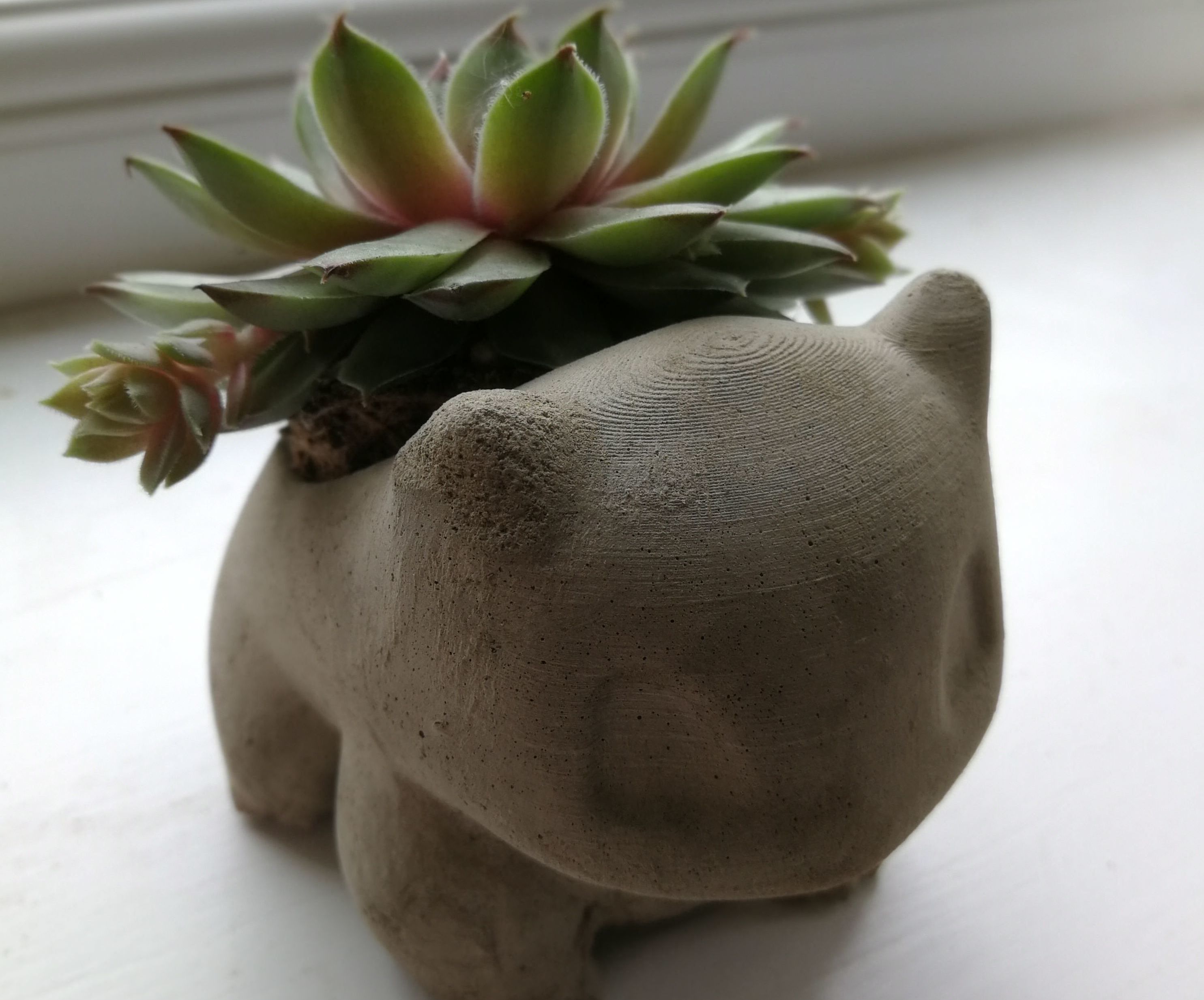 Concrete Bulbasaur Planter From DIY Silicone Mold