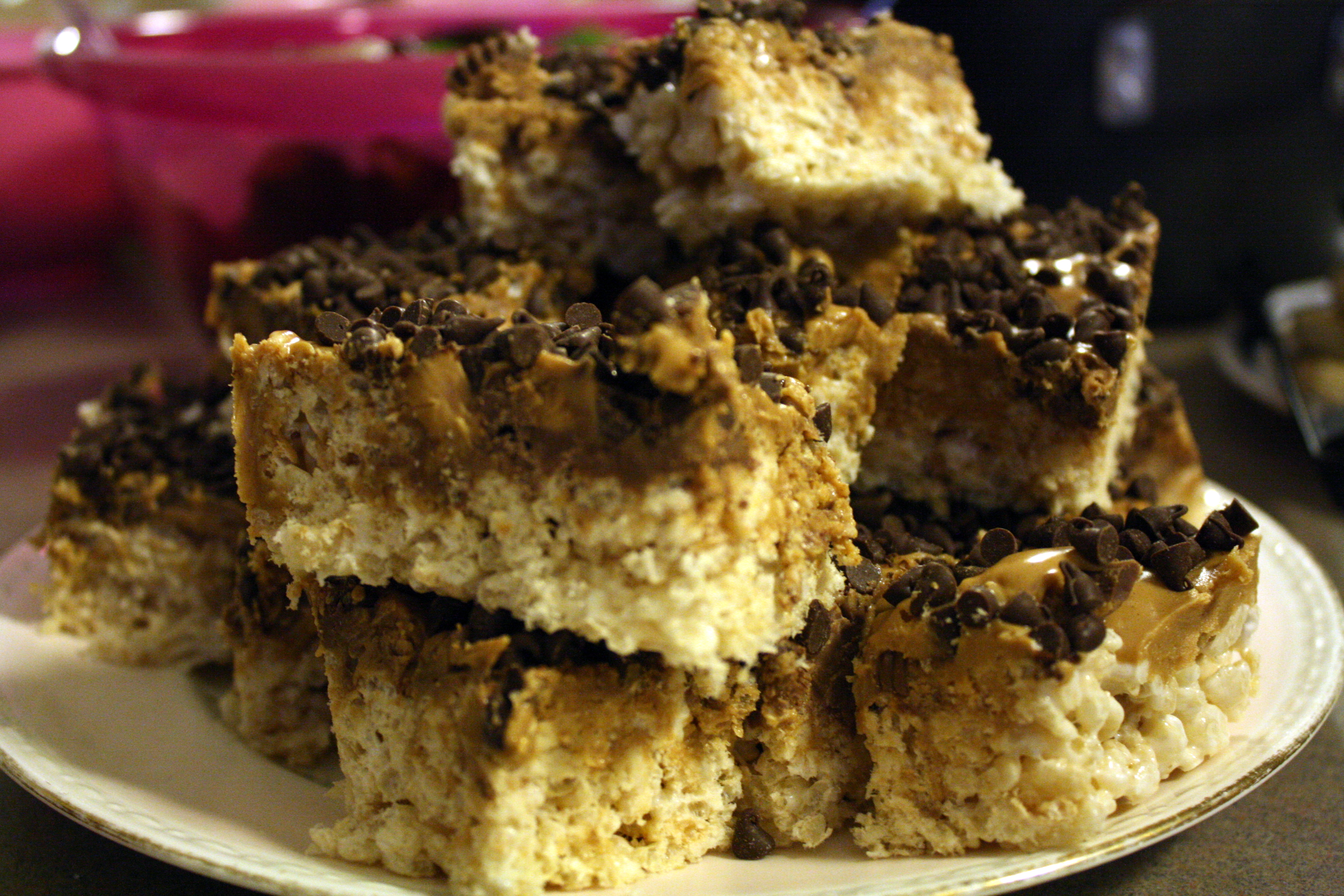 Chocolately Peanut Buttery Rice Krispie Treats