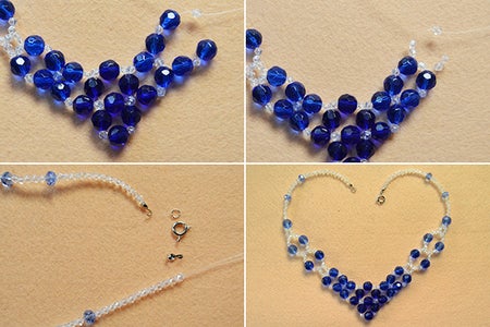 Make the Rest Part of the Blue Glass Bead Necklace