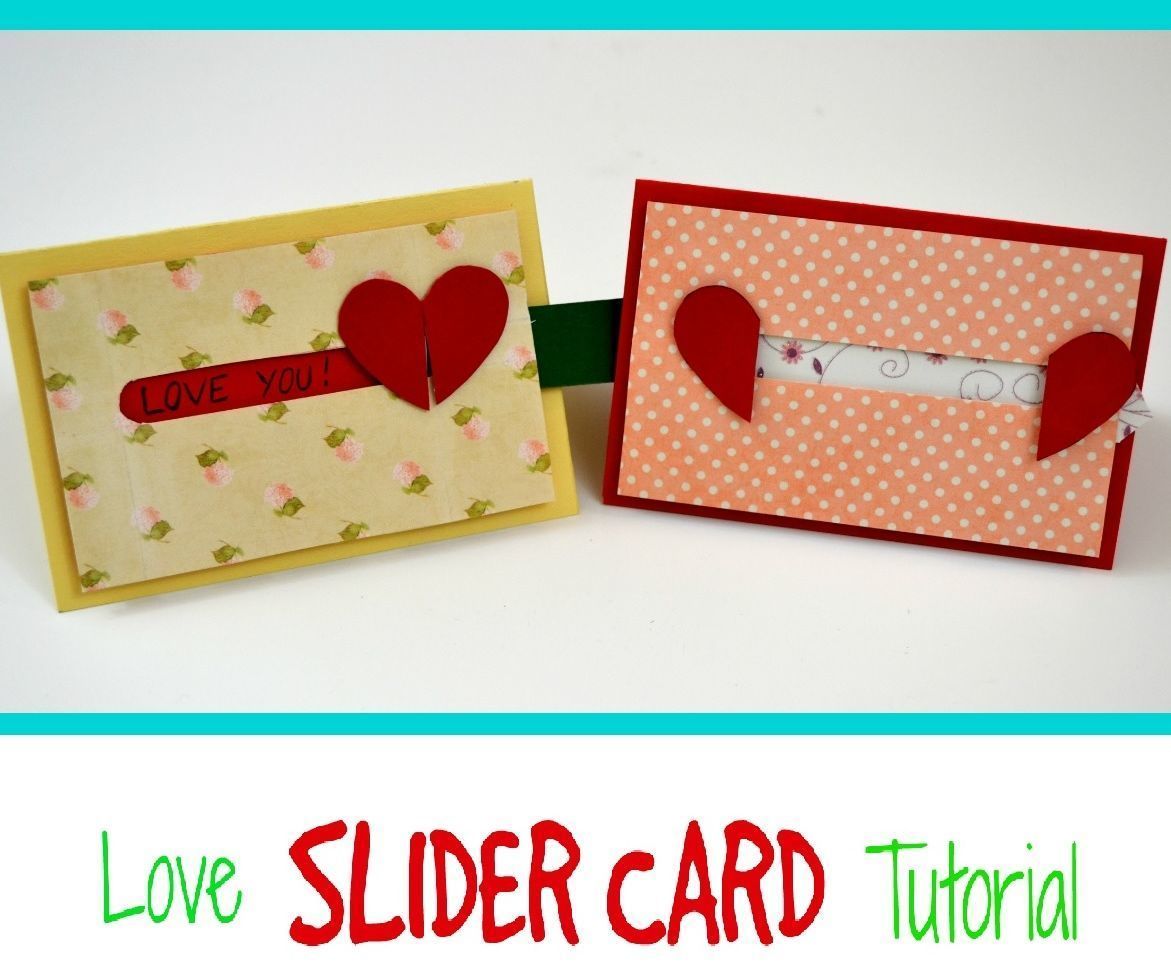 How to Make a Valentine's Day Card | Sliding Heart Greeting Card Ideas | DIY Paper Crafts