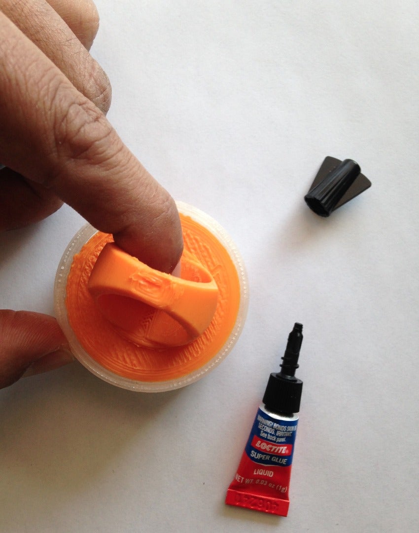 Use Super Glue to Secure Base to the Lid