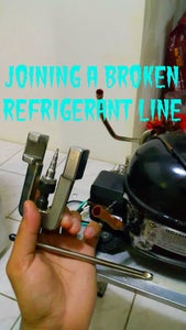 Repairing a Broken Refrigerant Line. 