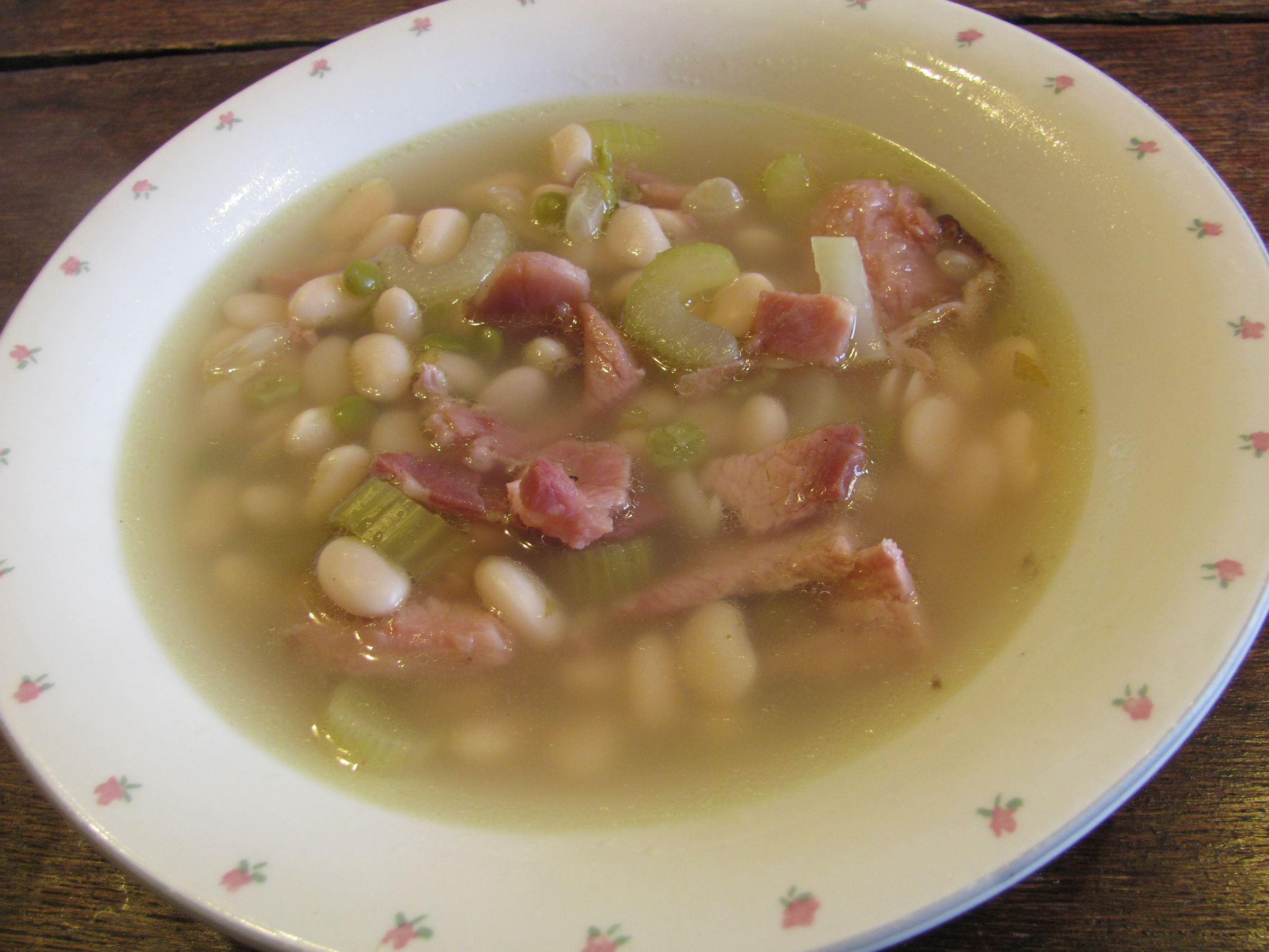 Dutch Oven Ham Hock and White Bean Soup
