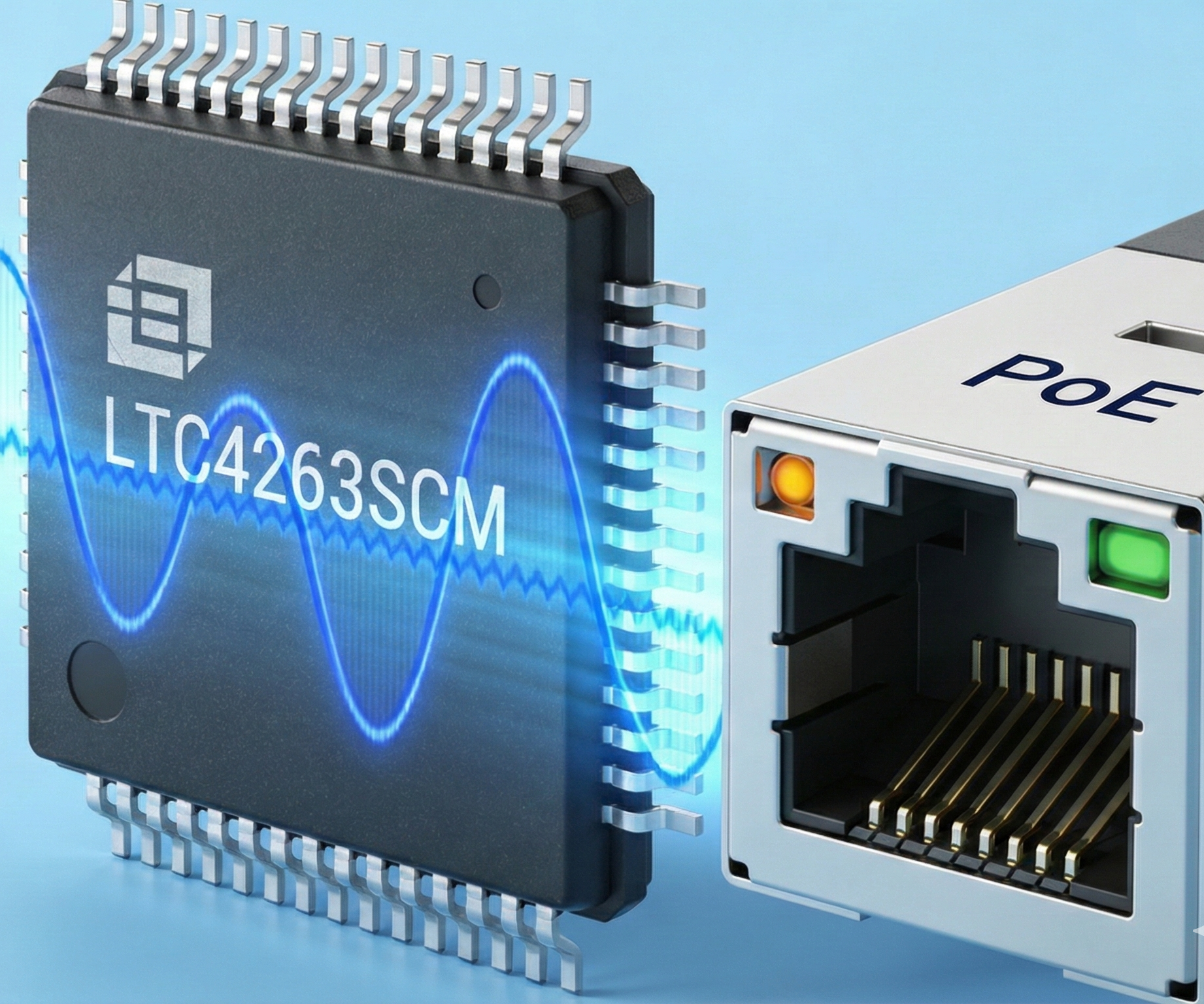 Power Management System Using LTC4263CS for PoE (Power Over Ethernet)