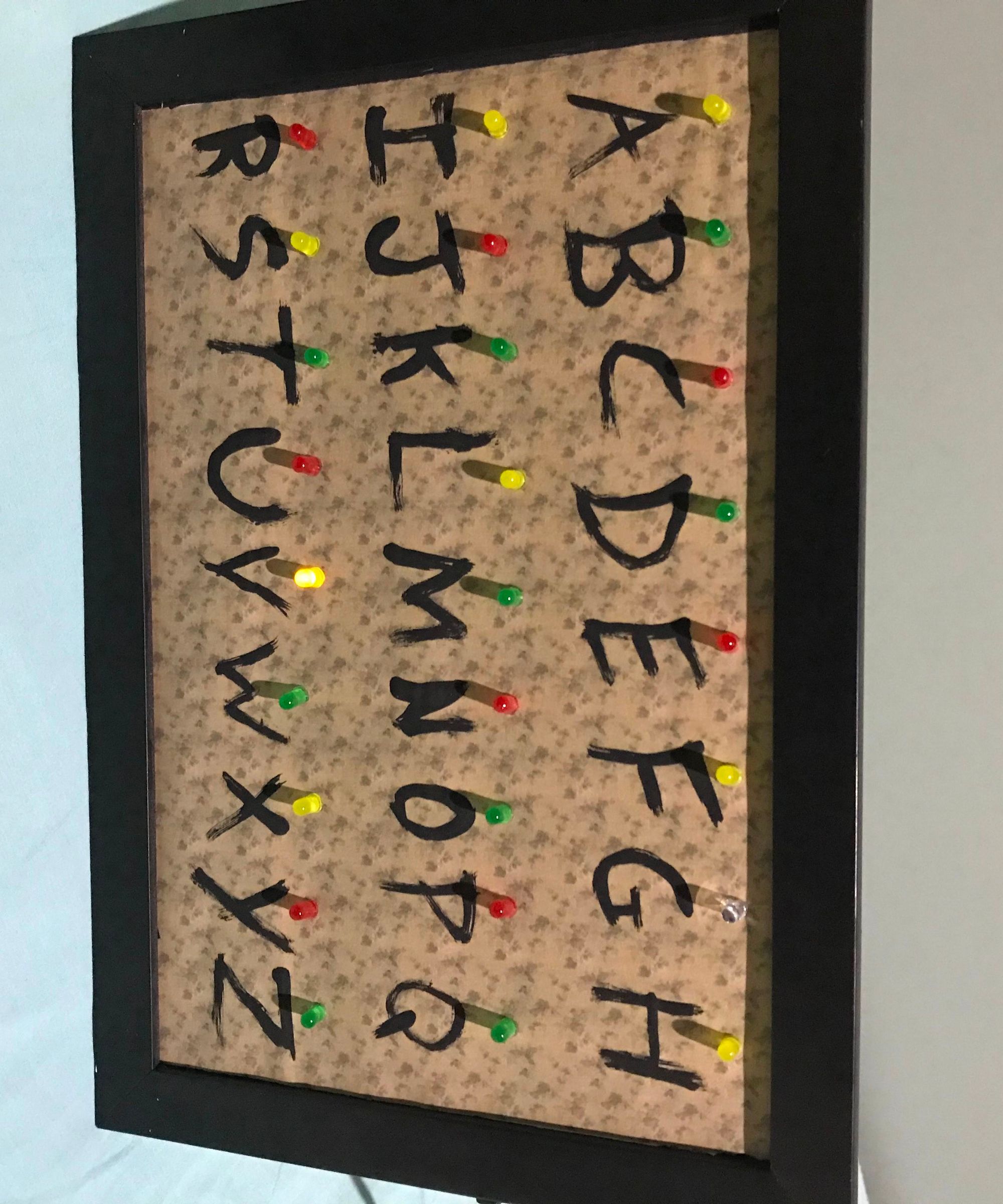 Stranger Things Wall in a Frame (Write Your Own Messages!)