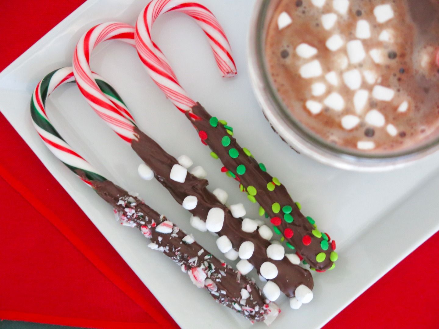 Glass Candy Cane Stirrers, Boxed Set of 6