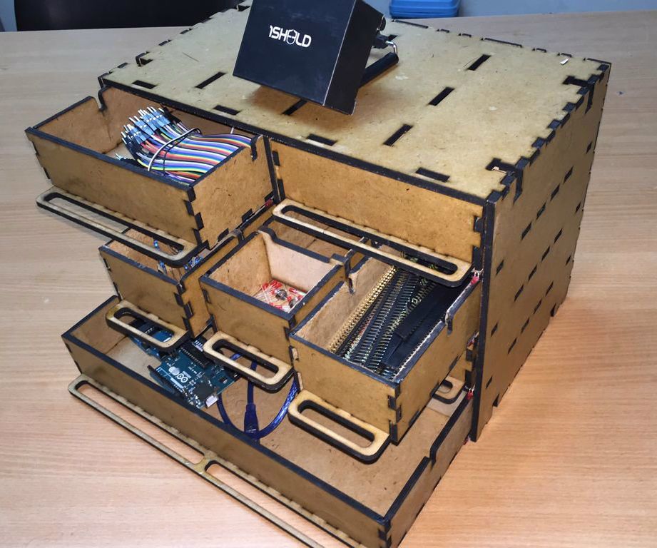 Make your own Storage Drawer works with voice recognition (1Sheeld - Arduino )