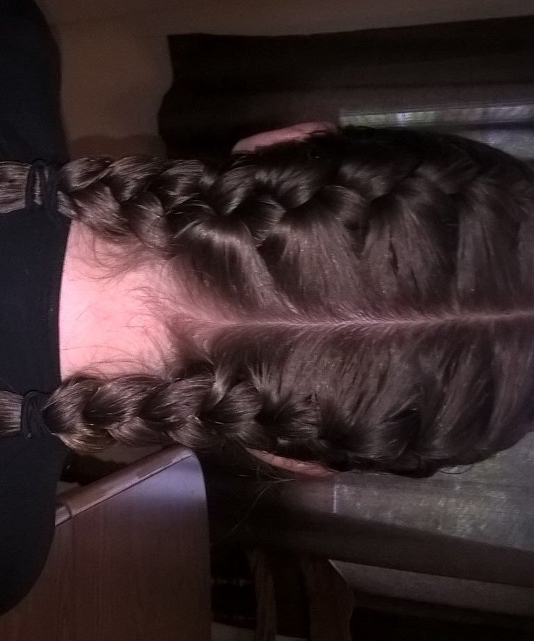Double French Braid for Wavy Hair Effect