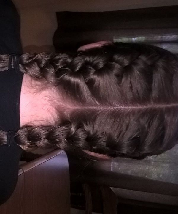 Double French Braid for Wavy Hair Effect