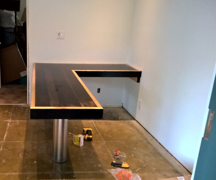 Reclaimed Wood L-Shaped Desk