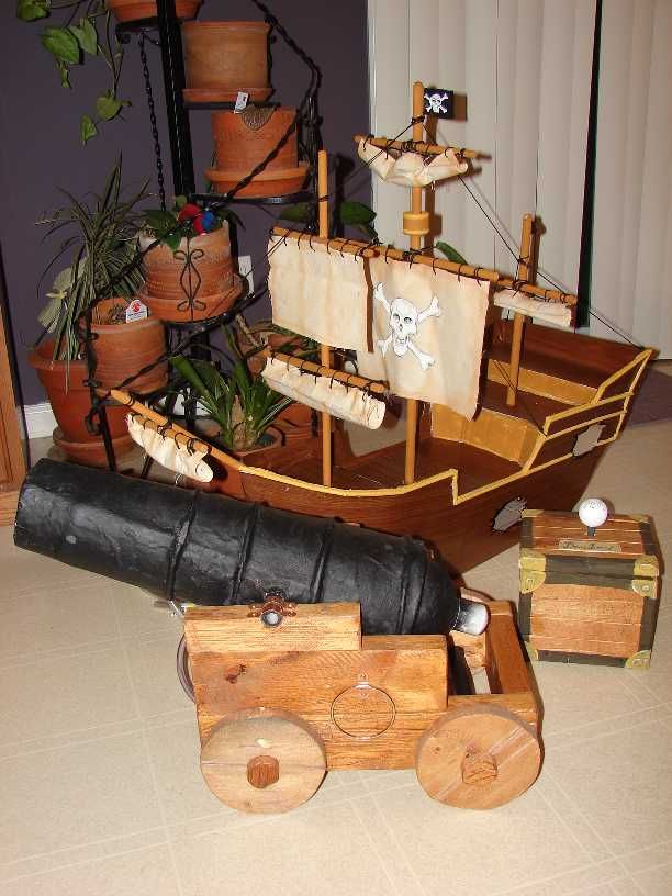 Pirate Ship and Air Cannon Carnival Game