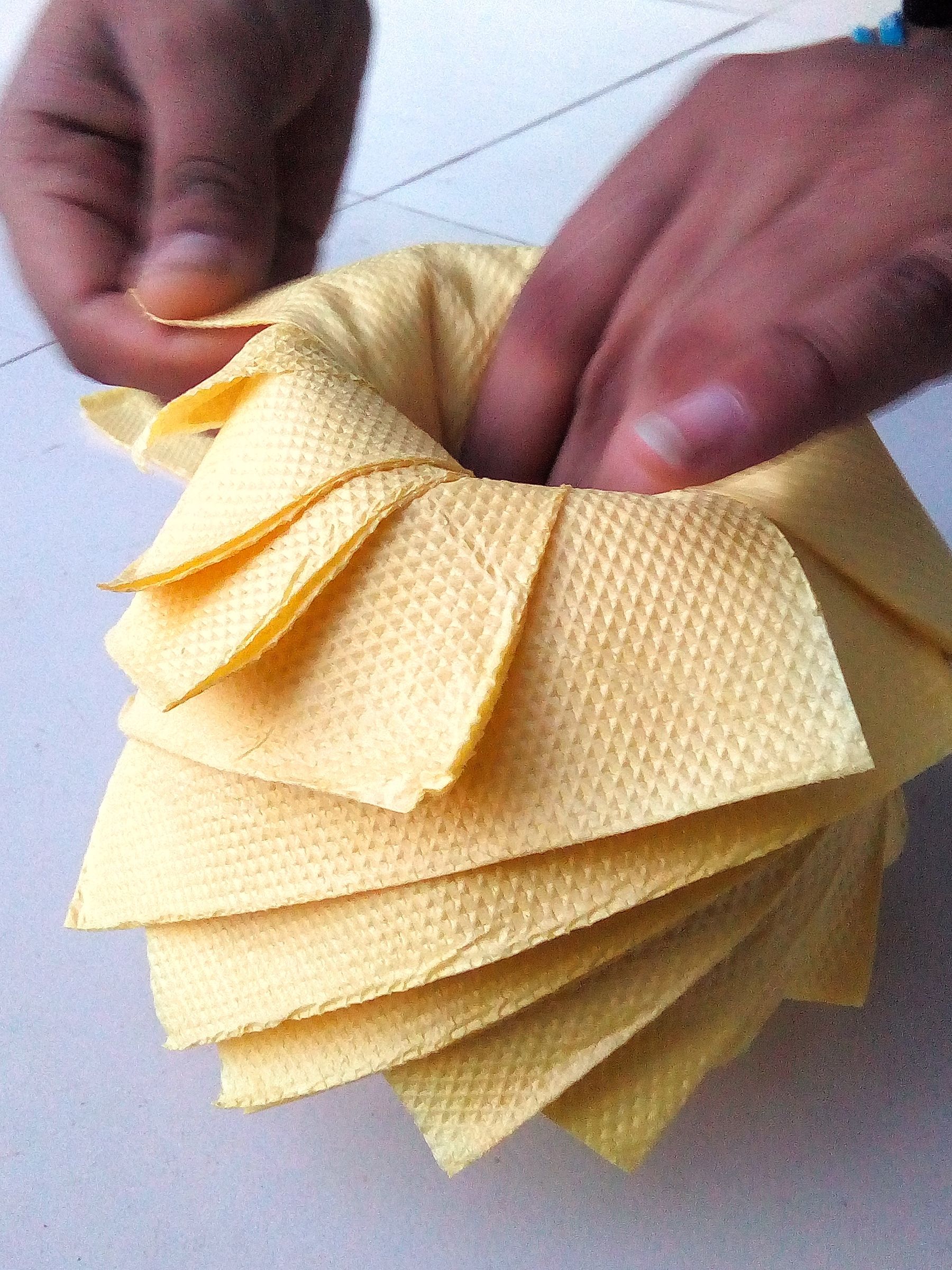 Rose From Paper Napkin 5 Steps Instructables