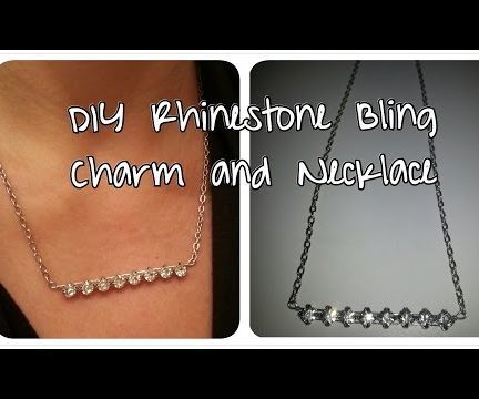 DIY Rhinestone Bling Charm & Necklace