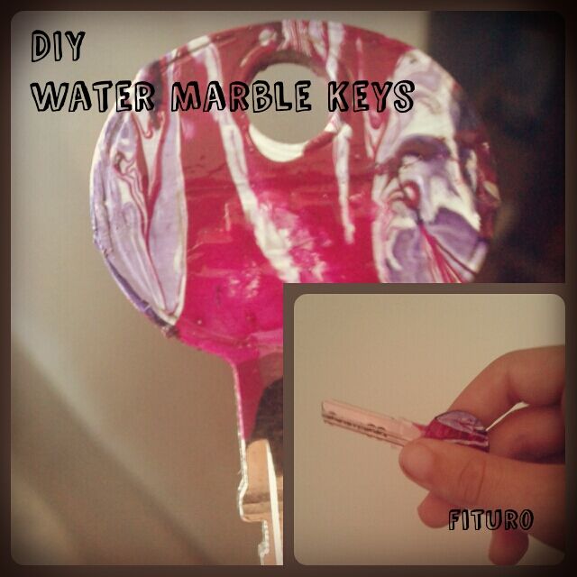 DIY Water Marble Keys- Don't Get Confused Again