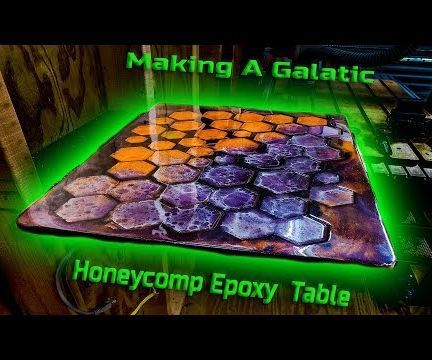 Make a Galactic Honeycomb Floating Computer Stand From a $5 Table