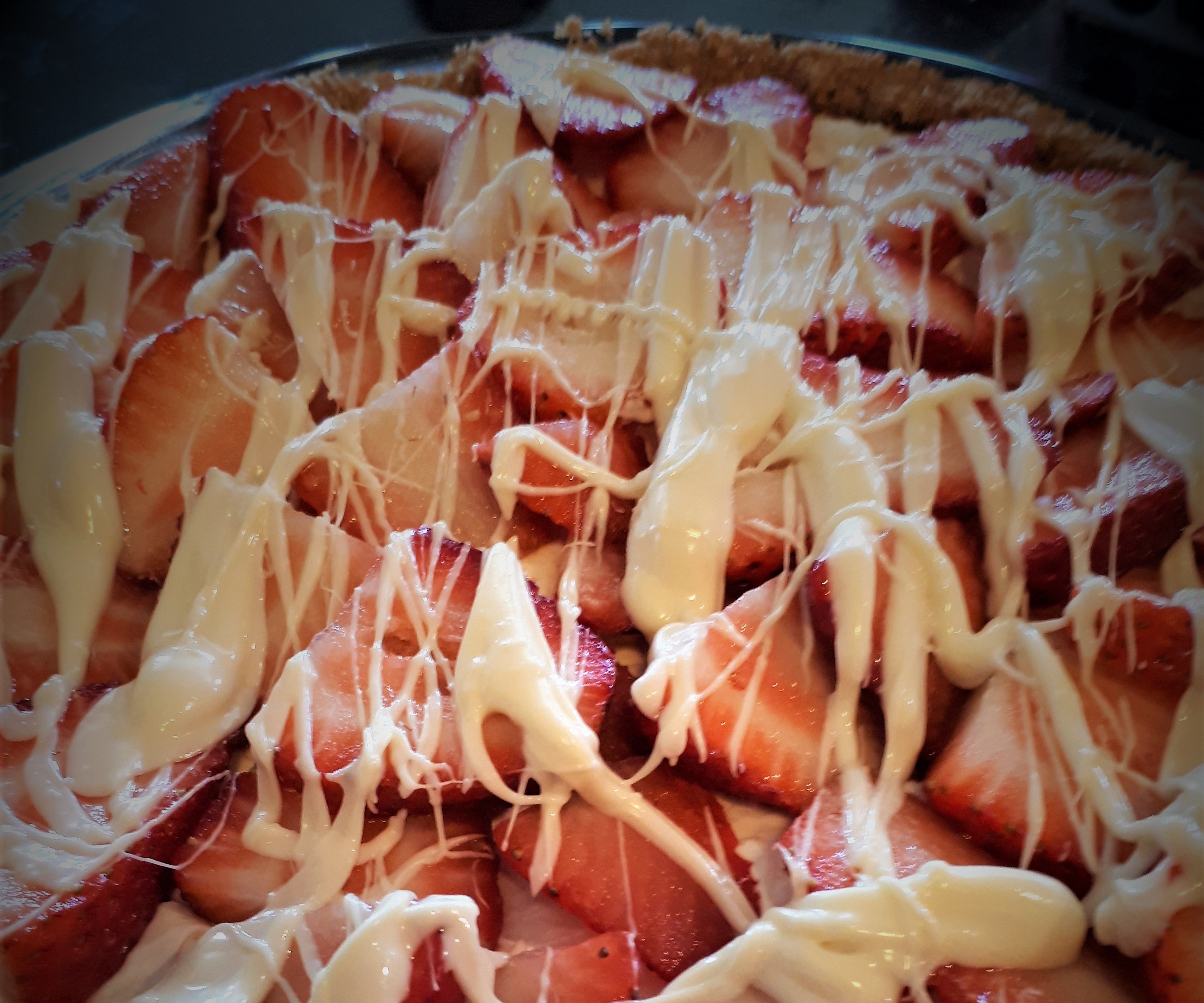 White Chocolate Strawberry Pie