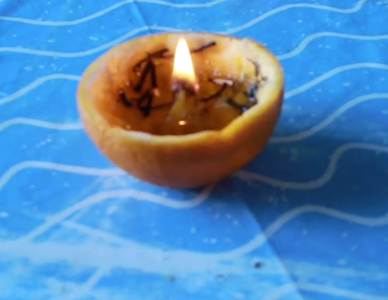 How to Make a Candle Out of an Orange 