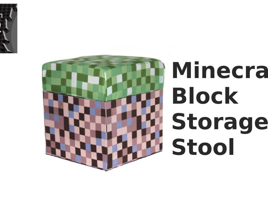 Minecraft Block Storage Stool.