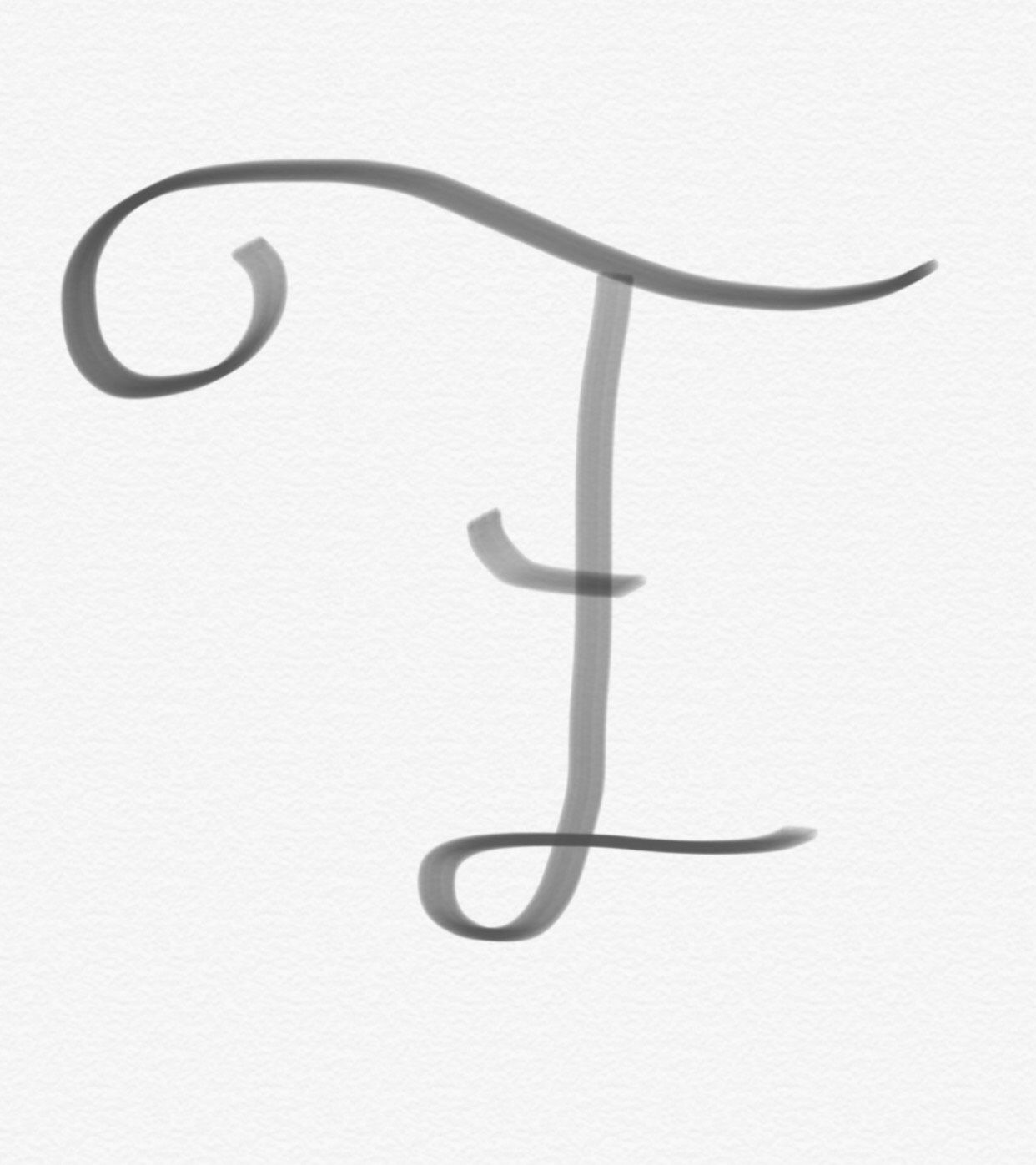 How to Draw a Cursive Capital F