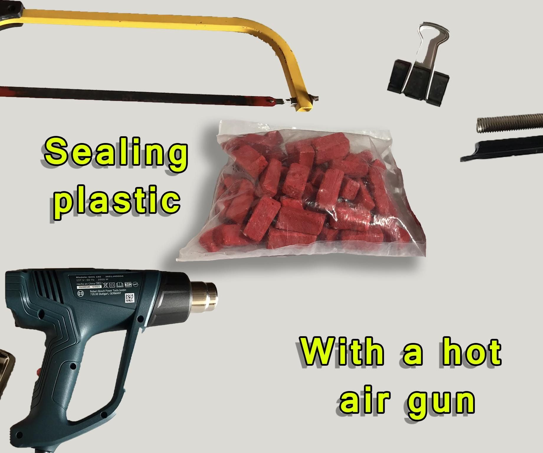 Sealing a Plastic Bag With a Heating Gun