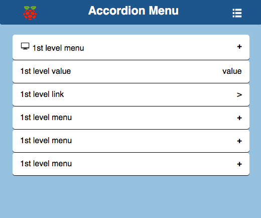 Accordion Menu 