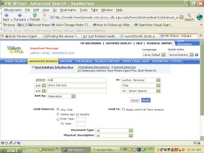 For the First Part of This Patron's Questions, Let's Use the Database, Book Review Digest Retrospective, to Find Some Reviews.